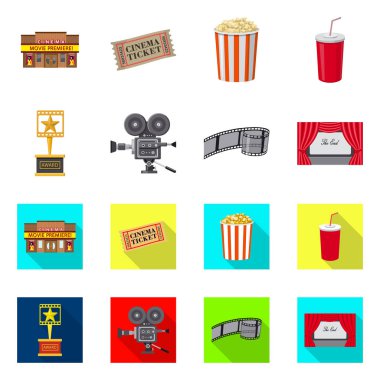 Televizyon ve filme logo vektör Illustration. Televizyon ve web için hisse senedi simgesi ile ilgilenen koleksiyonu.