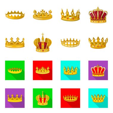 Ortaçağ yalıtılmış nesne ve asalet simgesi. Monarşi hisse senedi vektör çizim ve Ortaçağ kümesi.