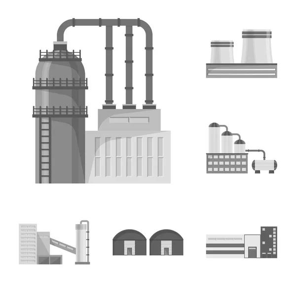 Isoliertes Objekt der Produktion und Struktur-Ikone. Sammlung von Produktions- und Technologievektorillustrationen. — Stockvektor