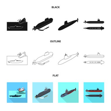 Savaş ve gemi işareti illüstrasyon vektör. Savaş ve filo hisse senedi simgesi için web topluluğu.