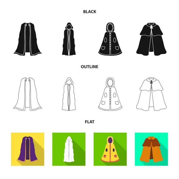 Векторная иллюстрация материала и знака одежды. Набор материалов и знаков одежды для паутины . — стоковый вектор
