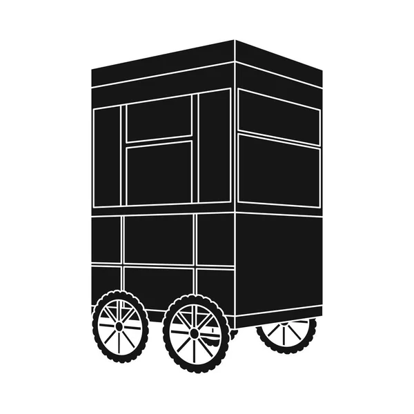 Vector ontwerp van kar en mobiel pictogram. Verzameling van winkelwagen en service vector icoon voor voorraad. — Stockvector