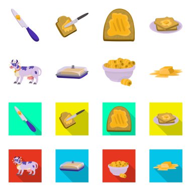 Vektör kremsi tasarımını ve ürün logosu. Kremsi topluluğu ve web için çiftlik hisse senedi simgesi.