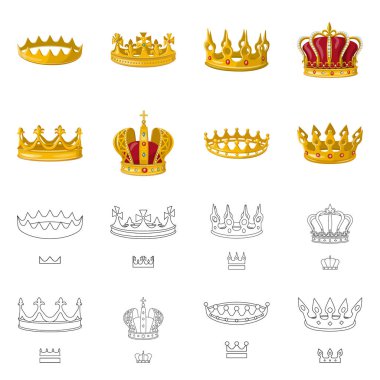 Ortaçağ yalıtılmış nesne ve asalet simgesi. Monarşi hisse senedi vektör çizim ve Ortaçağ kümesi.