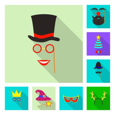 Parti ve Doğum günü sembolü yalıtılmış nesne. Parti ve kutlama hisse senedi vektör çizim topluluğu.