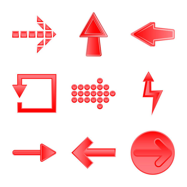 Vector design of element and arrow symbol. Collection of element and direction stock vector illustration.