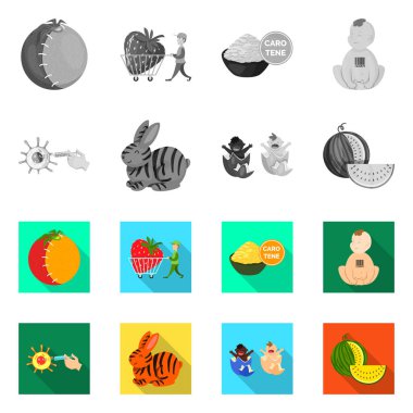 Test ve sentetik logo vektör Illustration. Hisse senedi için test ve laboratuvar vektör simge kümesi.