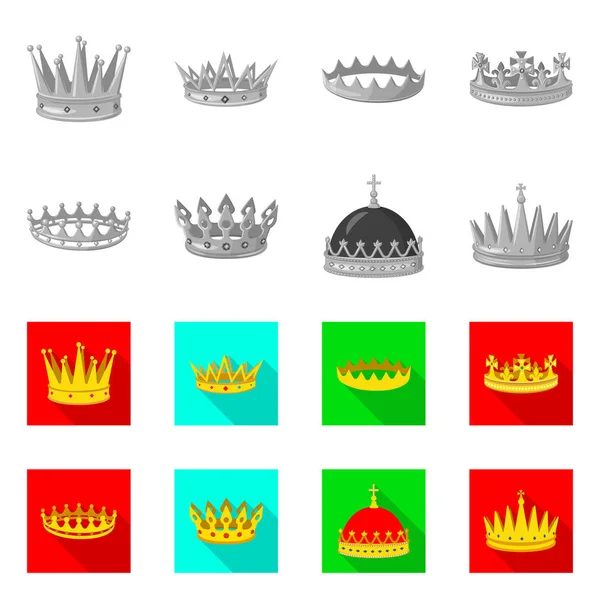 Vector design a középkori és a nemesség szimbólum. A középkori és a monarchia tőzsdei szimbólum a web. — Stock Vector