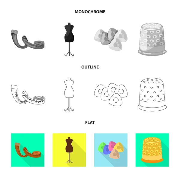 Vektor Illustration von Handwerk und Handwerk Ikone. Sammlung handwerklicher und industrieller Aktiensymbole für das Web. — Stockvektor