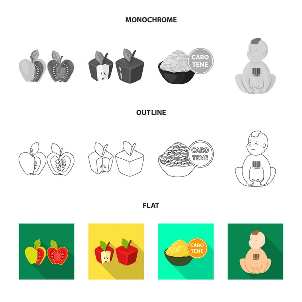 Ilustración vectorial de prueba y signo sintético. Colección de ilustración de vectores de laboratorio y ensayo . — Archivo Imágenes Vectoriales