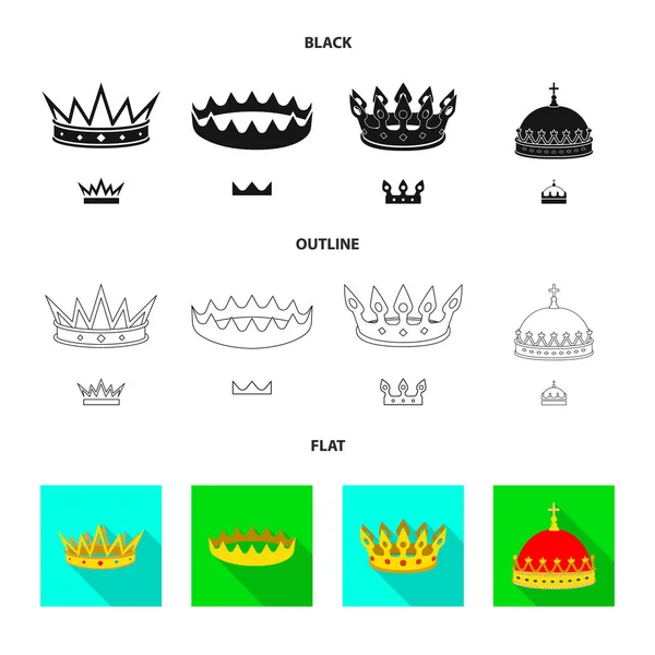 Векторні ілюстрації середньовічного і благородного логотипу. Збірка символів середньовіччя та монархії для Інтернету . — стоковий вектор