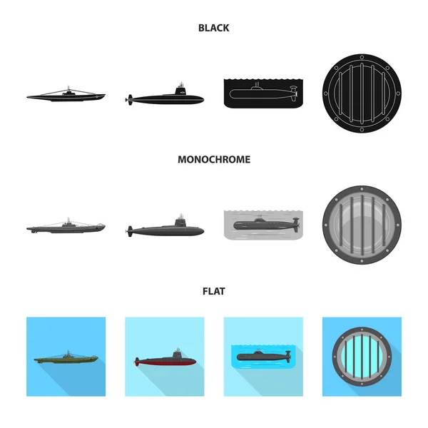 Projeto vetorial de guerra e logotipo do navio. Coleção de guerra e símbolo de estoque de frota de web . —  Vetores de Stock