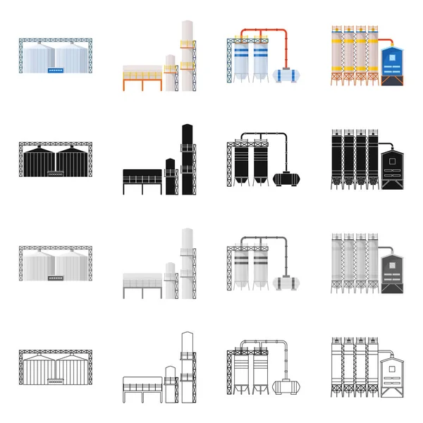 Vektorillustration av produktion och struktur symbol. Samling av produktion och teknik vektor ikon för lager. — Stock vektor