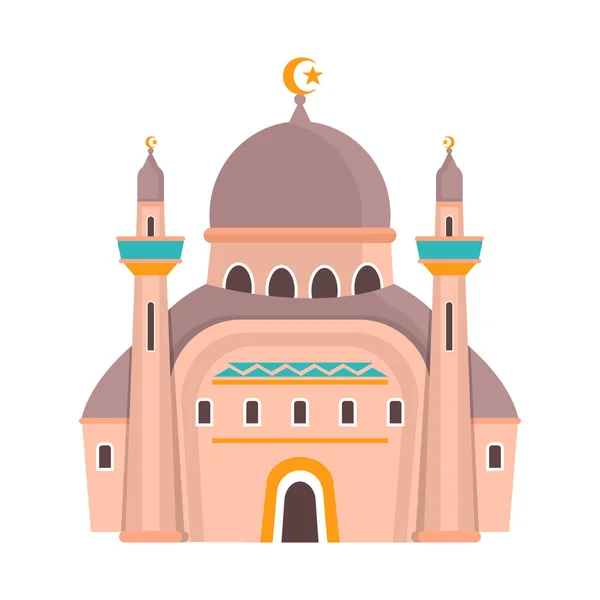 Vektorová ilustrace symbolu mešity a kostela. Výběr symbolu mešity a muslimské populace pro web. — Stockový vektor