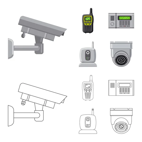 Objeto aislado de la oficina y el signo de la casa. Conjunto de símbolo de stock de oficina y sistema para web . — Vector de stock