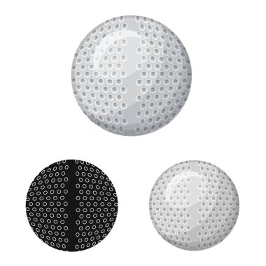 Spor ve topu simge vektör Illustration. Spor ve hisse senedi için atletik vektör simge kümesi.