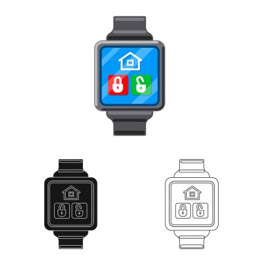 Ofis ve ev simgesini yalıtılmış nesne. Ofis ve sistem stok vektör çizim seti.