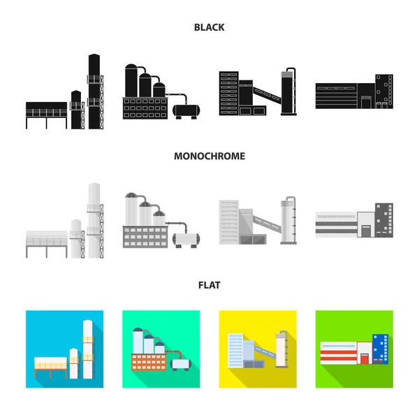 Objeto isolado do sinal da produção e da estrutura. Coleção de produção e tecnologia ilustração vetor de estoque . —  Vetores de Stock