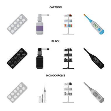 Eczane ve hastane simge vektör tasarımı. Eczane ve iş hisse senedi vektör çizim topluluğu.