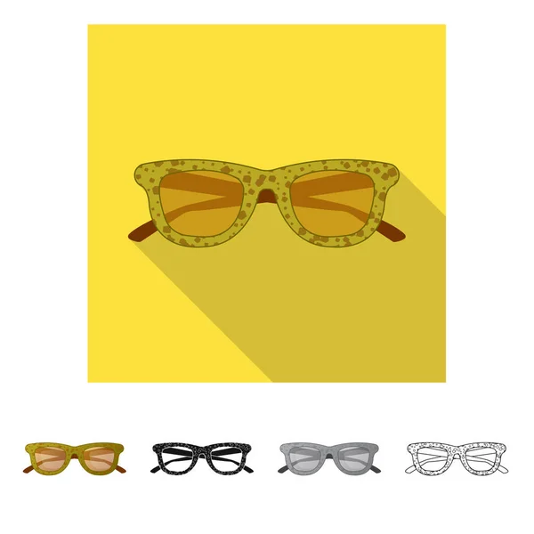 Isolierte Objekt der Brille und Sonnenbrille Symbol. Brillensatz und Zubehör Stock Vector Illustration. — Stockvektor