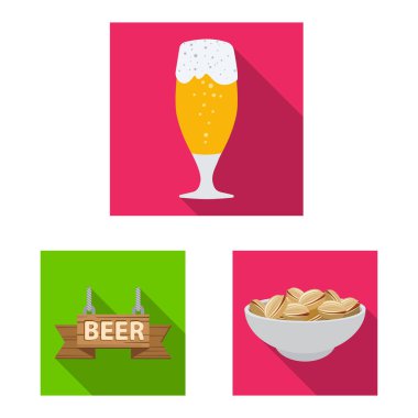 Tasarım işareti bar ve Pub vektör. Pub ve hisse senedi için iç vektör simge kümesi.