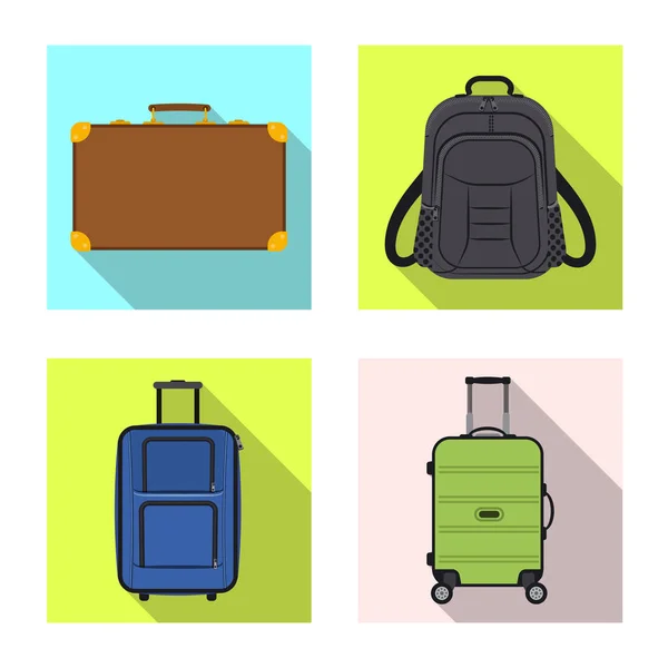 Bavul ve Bagaj simge vektör Illustration. Bavul ve yolculuk hisse senedi simgesi için web topluluğu. — Stok Vektör