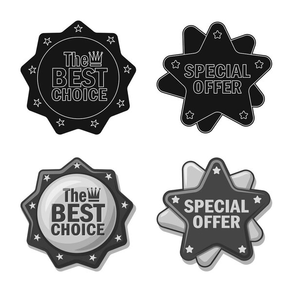 Изолированный объект эмблемы и логотипа бейджа. Набор векторной иллюстрации эмблемы и наклейки
.