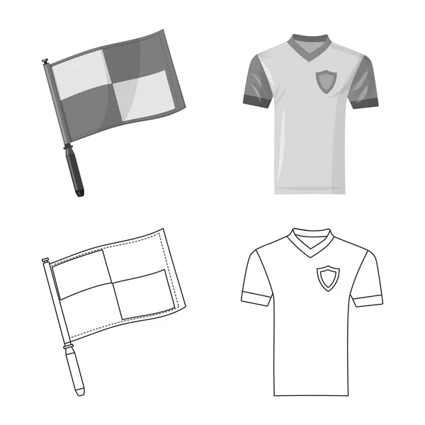 Ilustración vectorial de fútbol y cartelera. Colección de fútbol y torneo símbolo de stock para la web . — Vector de stock