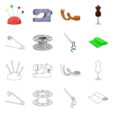 El sanatları ve el sanatları simge vektör Illustration. Web için craft ve endüstri hisse senedi simgesi kümesi.