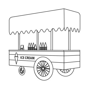 Sepetin izole nesnesi ve çatı tabelası. Sepet ve tente stok vektör illüstrasyon koleksiyonu.