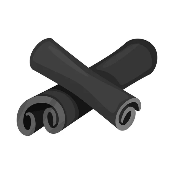 Vector illustratie van kaneel en stok logo. Set van kaneel en ingrediënt voorraad symbool voor web. — Stockvector