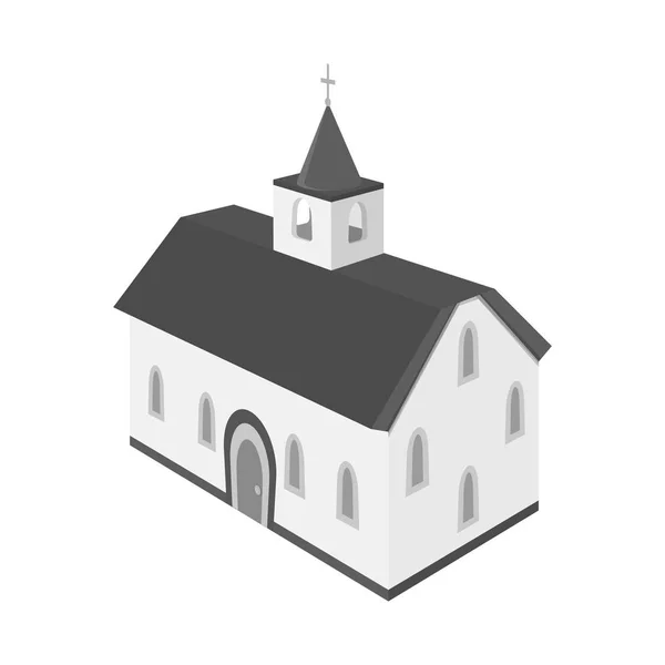 Ilustración vectorial del icono de la iglesia y la catedral. Colección de iglesia y cruz símbolo de stock para la web . — Vector de stock