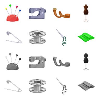 El sanatları ve el sanatları logosu yalıtılmış nesne. Hisse senedi için craft ve sanayi vektör simge topluluğu.