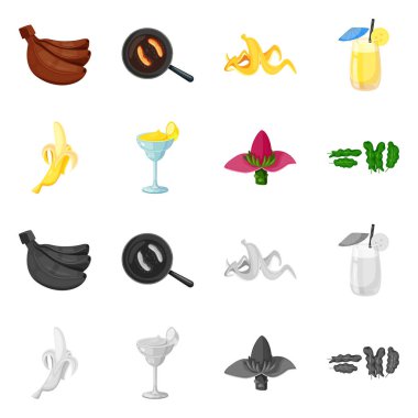 Doğal ve vejetaryen logo vektör tasarımı. Doğal ve yeme hisse senedi vektör çizim topluluğu.