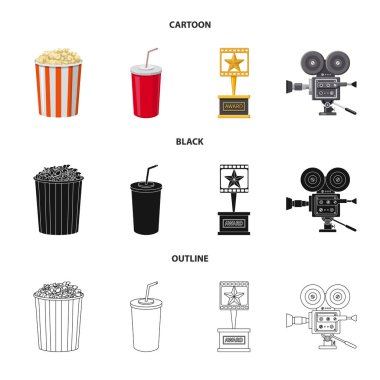 Televizyon ve işareti filme vektör çizimi. Televizyon ve hisse senedi vektör çizim ile ilgilenen.