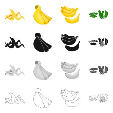 Doğal ve vejetaryen sembolü yalıtılmış nesne. Hisse senedi için doğal ve yeme vektör simge kümesi.