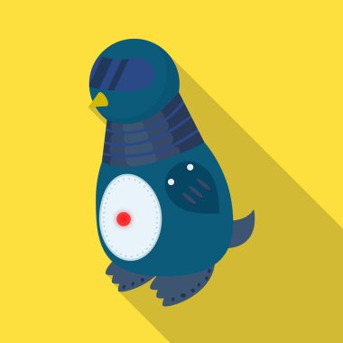 Penguen ve hayvan logosu vektör illüstrasyon. Stok için penguen ve android vektör simgesi koleksiyonu.