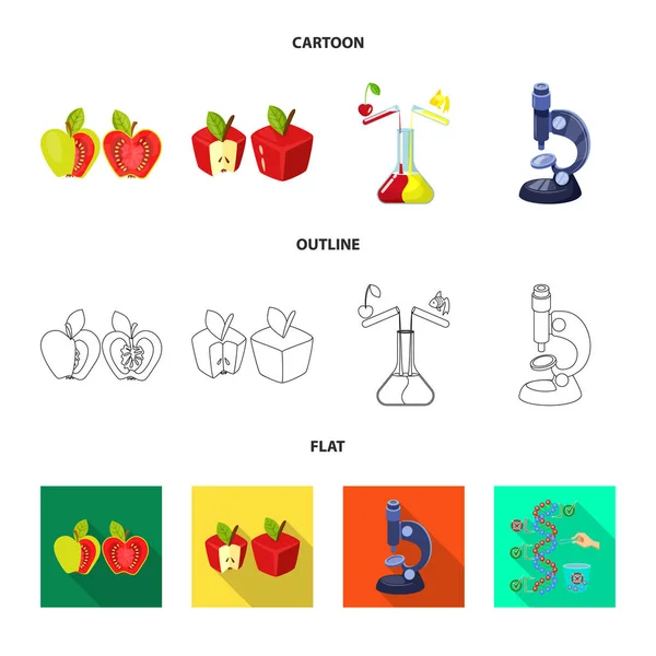 Illustration vectorielle du logo test et synthétique. Collecte d'icône vectorielle d'essai et de laboratoire pour le stock . — Image vectorielle