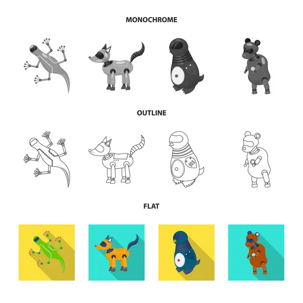 Απεικόνιση διανυσματικού παιχνιδιού και επιστημονικού συμβόλου. Σύνολο εικονιδίων διανυσματικών παιχνιδιών και παιχνιδιών για απόθεμα. — Διανυσματικό Αρχείο