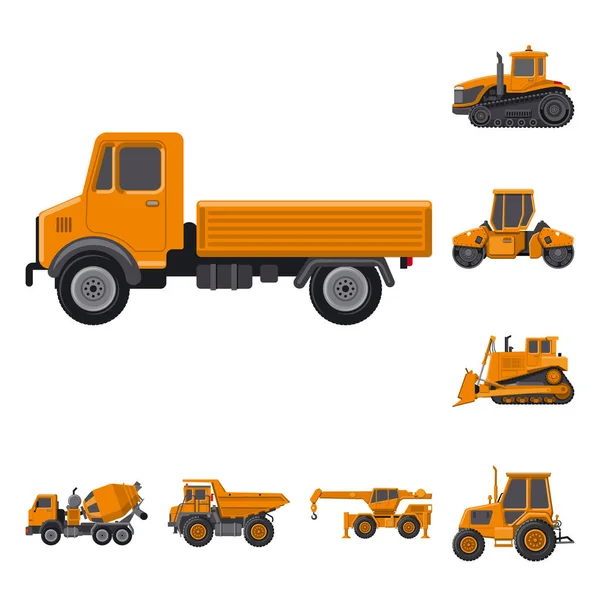 Ilustración vectorial del símbolo de construcción y construcción. Colección de construcción y maquinaria stock vector ilustración . — Vector de stock