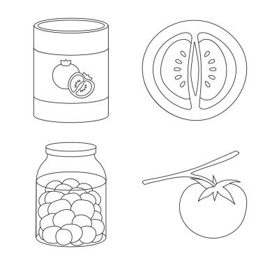 Tomat ve diyet simgesiizole nesne. Web için tomat ve tarım stok sembolü koleksiyonu.