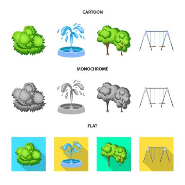 Kentsel ve sokak simge vektör Illustration. Kentsel topluluğu ve gevşeme hisse senedi vektör çizim.