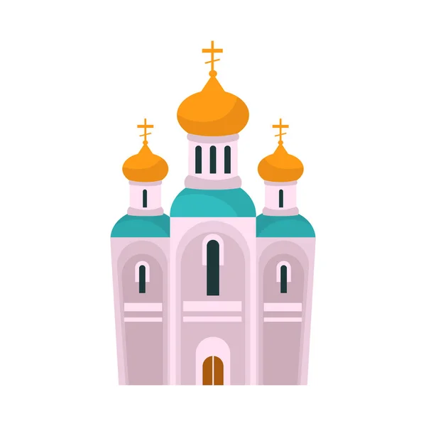 Objet isolé de l'église et signe orthodoxe. Ensemble d'illustration vectorielle de stock d'église et de Noël . — Image vectorielle