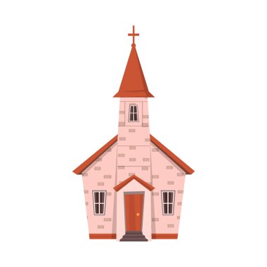 Kilise ve ortodoks sembolü vektör tasarımı. Stok için kilise ve dua vektör simgesi seti.