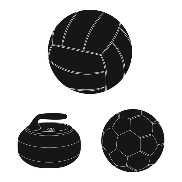 Diseño vectorial del icono del deporte y la pelota. Colección de deporte y símbolo de stock atlético para la web . — Vector de stock