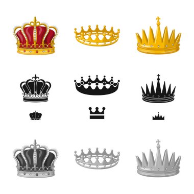 Ortaçağ yalıtılmış nesne ve asalet oturum açın. Ortaçağ kümesi ve monarşi hisse senedi simgesi web için.