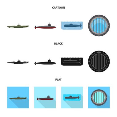 Savaş ve gemi logo vektör tasarımı. Savaş ve hisse senedi için filo vektör ikon koleksiyonu.