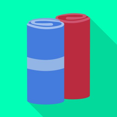 Rulo ve banyo logosu vektör illüstrasyon. Stok için rulo ve kuru vektör simgesinin toplanması.