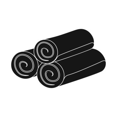 Rulo ve duş işareti vektör tasarımı. Stok için rulo ve sauna vektör simgesikoleksiyonu.