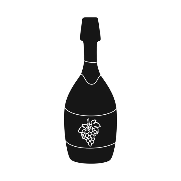 Diseño vectorial del signo de botella y champaign. Colección de botella y celebración icono de vector para stock . — Archivo Imágenes Vectoriales